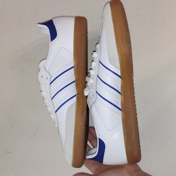 Adidas Samba Original Sneakers White Lucid Blue Size men's 11.5 - Picture 6 of 12